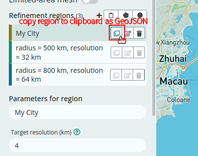 Screenshot 1 of copying region to clipboard
