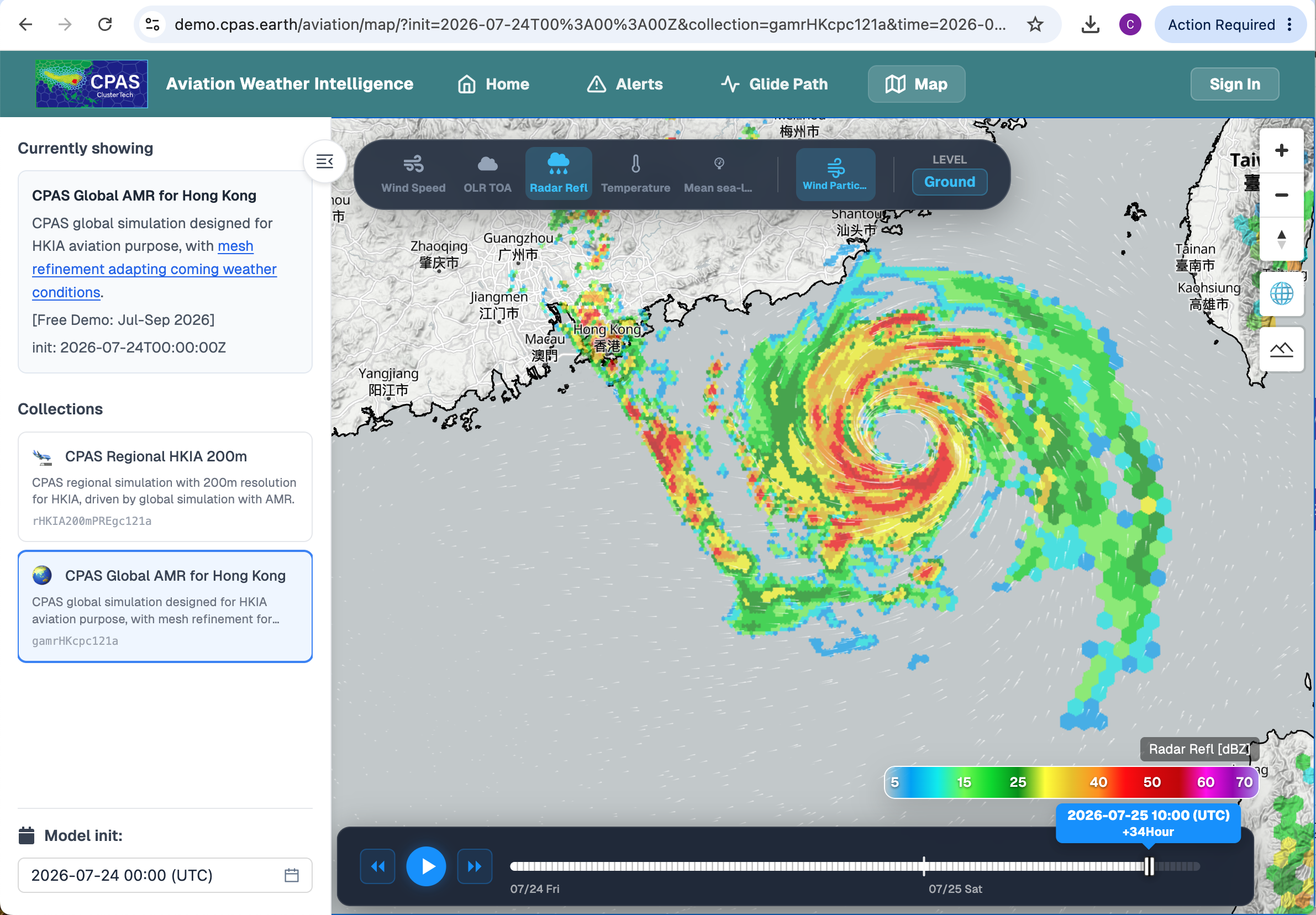 Windshear for TC Noul