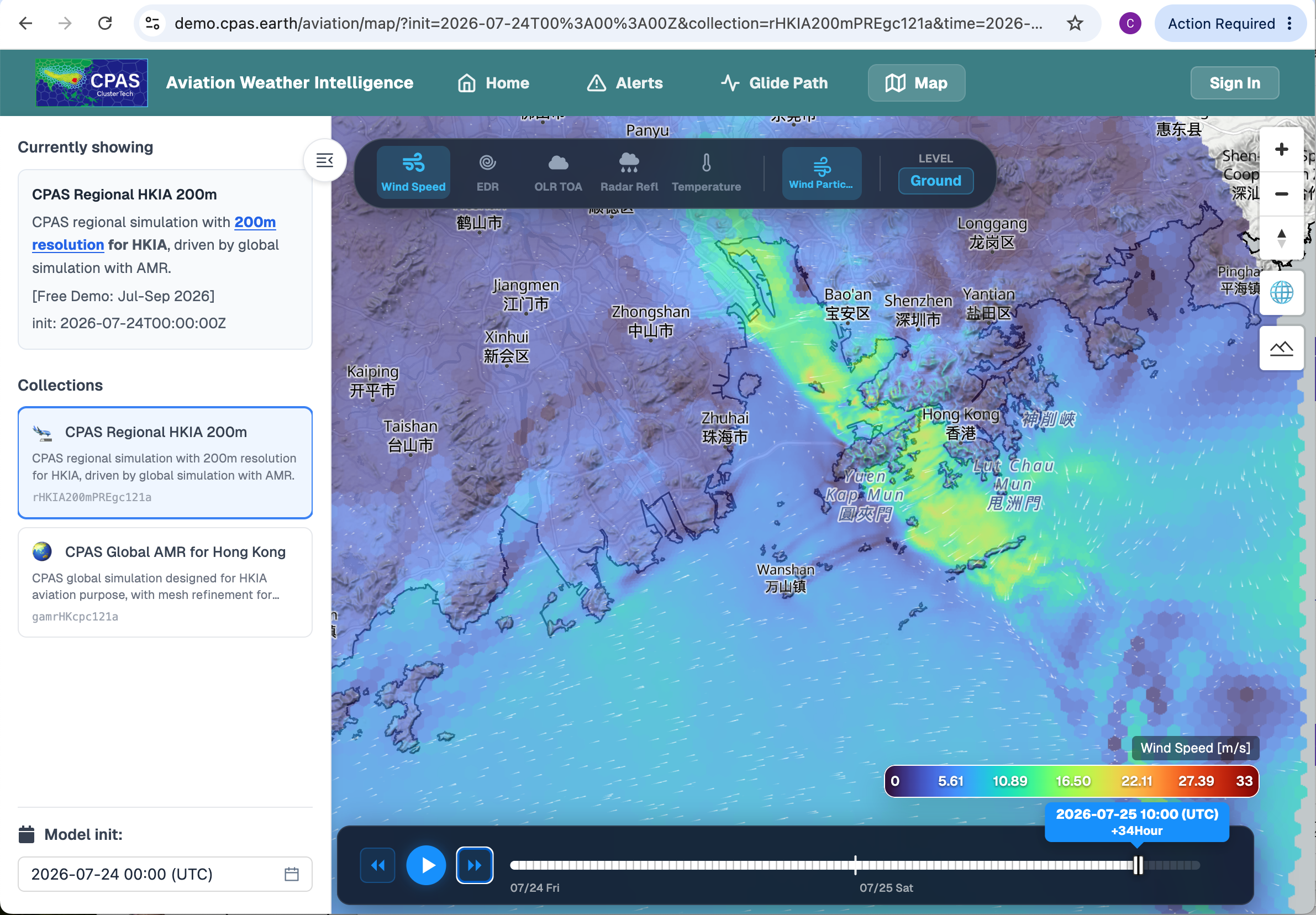 Windshear for TC Noul